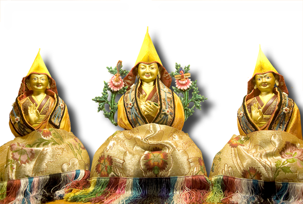 Je Tsongkhapa und Söhne